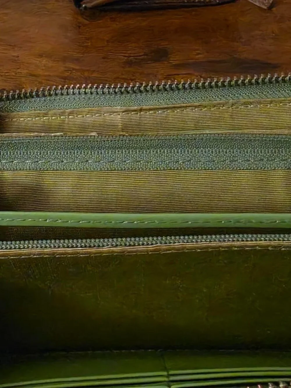 Vintage Patrick Cox Fleur-de-Lis Monogram Zip Around Long Wallet Y2K Canvas